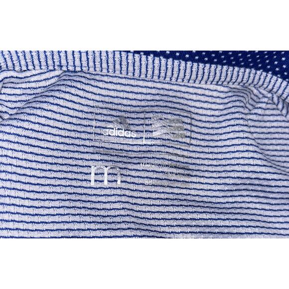 Adidas Women’s Size M Blue Polka Dot Short Sleeve Polo Shirt Golf NWOT - Picture 5 of 5